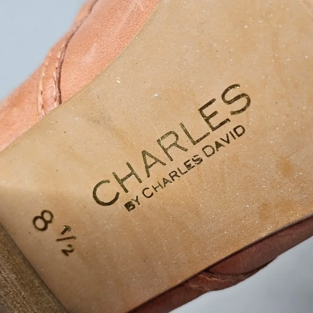 Charles by Charles David Women's Strappy Chunky Leather Sandals Size 8.5 Boho